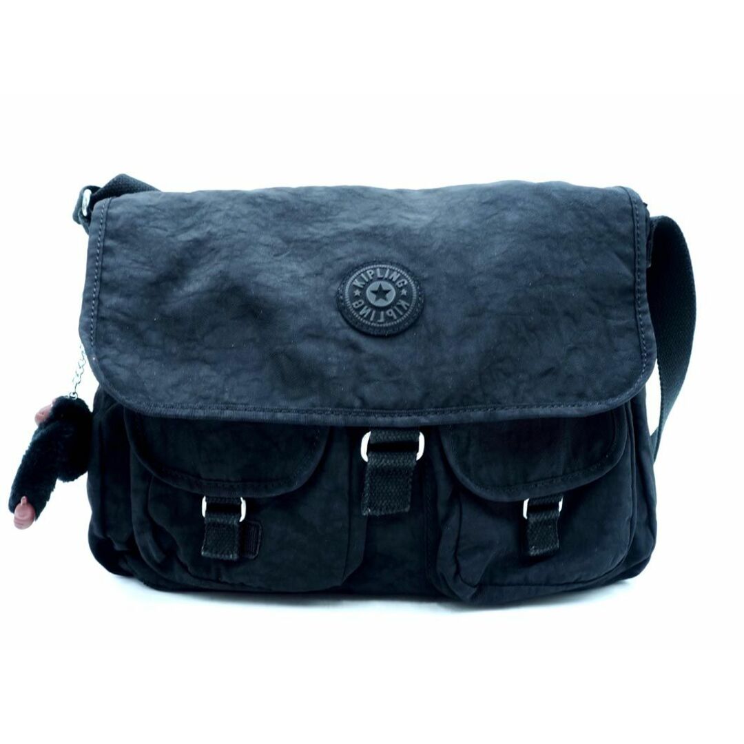 kipling(キプリング)のKipling キプリング マスコットチャーム付き ショルダー バッグ 黒 ■■ レディース レディースのバッグ(ショルダーバッグ)の商品写真