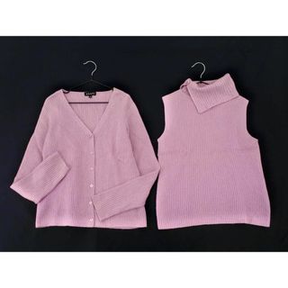 アナイ(ANAYI)のANAYI アナイ タートルネック アンサンブル カーディガン size38/ピンク ■◇ レディース(カーディガン)