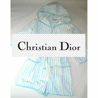 クリスチャンディオール(Christian Dior)の【送料込】◆Christian Dior◆ストライプ タオル地 オールインワン(ルームウェア)