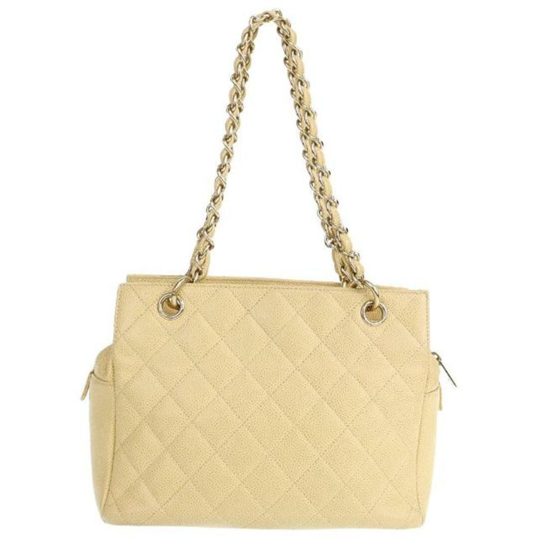 CHANEL(シャネル)のシャネル チェーンショルダーバッグ ココマーク 中古 ベージュ ゴールド金具 キャビアスキン CHANEL 【中古】 | バック カバン レディース ファッション ブランド バック ランクB レディースのバッグ(ショルダーバッグ)の商品写真