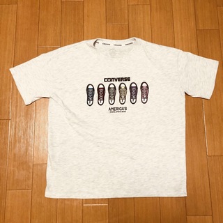 コンバース(CONVERSE)のコンバース レディース 半袖Tシャツ Lサイズ グレー(Tシャツ(半袖/袖なし))