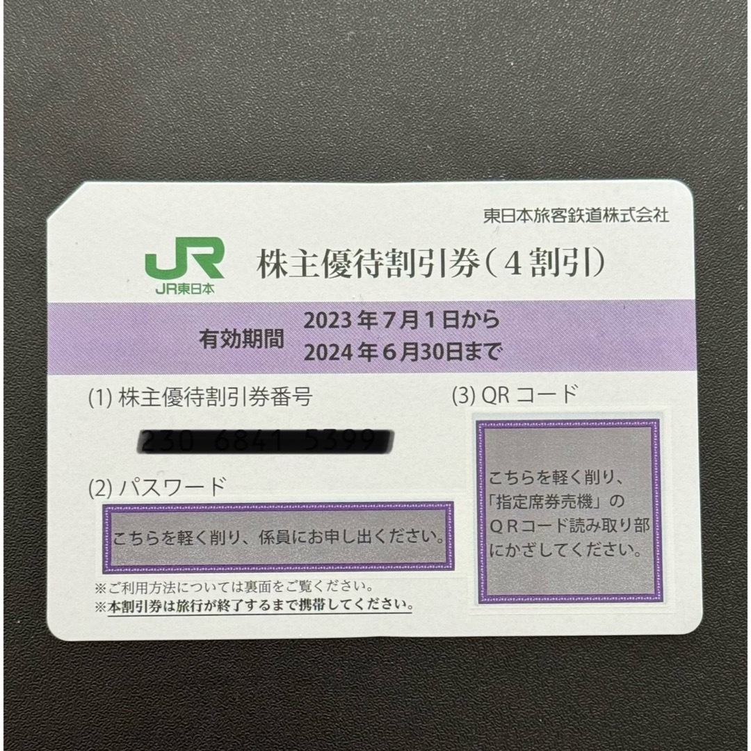 JR(ジェイアール)のJR東日本 株主優待 チケットの乗車券/交通券(その他)の商品写真