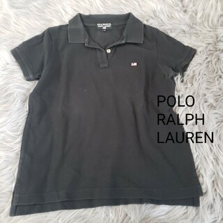 ラルフローレン(Ralph Lauren)のPOLO JEANS 星条旗刺繍 ポロシャツ ブラック Mサイズ(ポロシャツ)