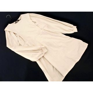 ダブルクローゼット(w closet)のw closet ダブルクローゼット ボリュームスリーブ ワンピース sizeF/ベージュ ■◇ レディース(ミニワンピース)