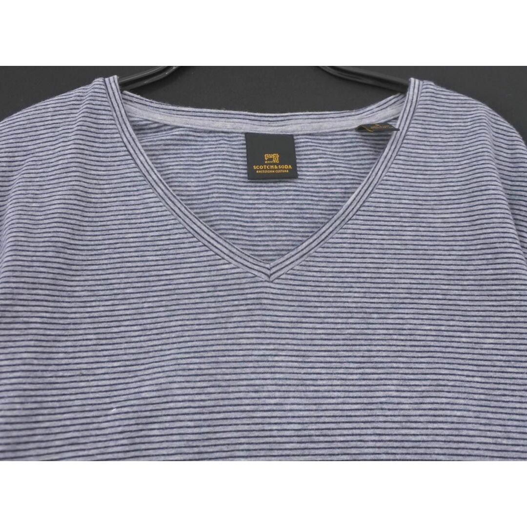 SCOTCH & SODA(スコッチアンドソーダ)のSCOTCH & SODA スコッチアンドソーダ ボーダー カットソー sizeS/紺ｘグレー ■◇ メンズ メンズのトップス(Tシャツ/カットソー(七分/長袖))の商品写真