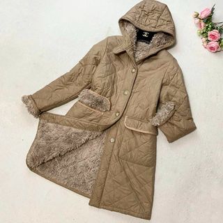 MACKINTOSH - 【美品】マッキントッシュ　グランジ　キルティングコート　ボア　　ベージュ　38