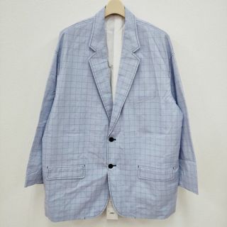 グラフペーパー(Graphpaper)のGraphpaper×THOMAS MASON 新品未使用品 Shirt Jacket GM201-20055 定価63800円 サイズ1 テーラードジャケット ライトブルー メンズ グラフペーパー×トーマスメイソン【中古】4-0320M☆(テーラードジャケット)