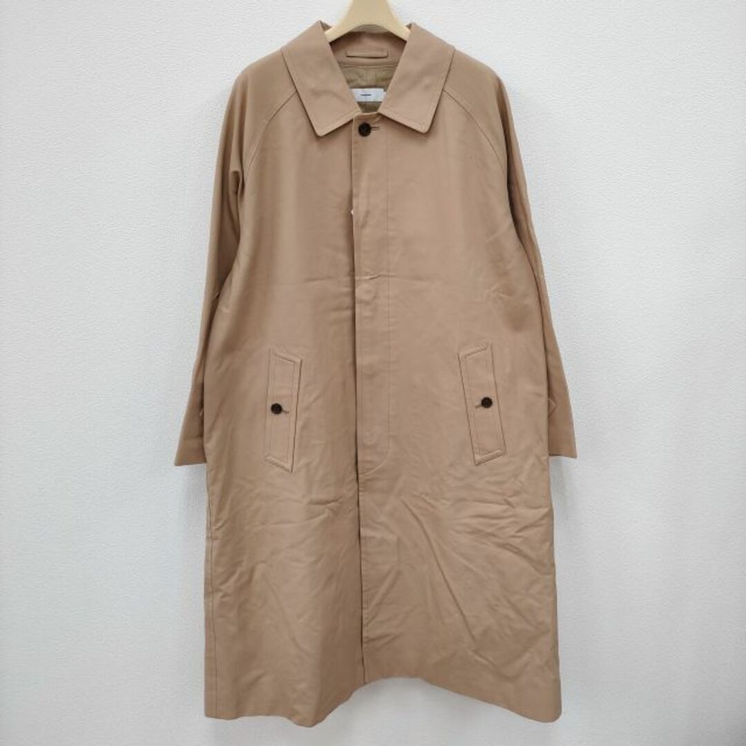 Graphpaper(グラフペーパー)のGraphpaper 新品未使用品 Double Cloth Peach Soutien Collar Coat GM201-10181B 定価107800円 ステンカラーコート ベージュ メンズ グラフペーパー【中古】4-0320M☆ メンズのジャケット/アウター(ステンカラーコート)の商品写真