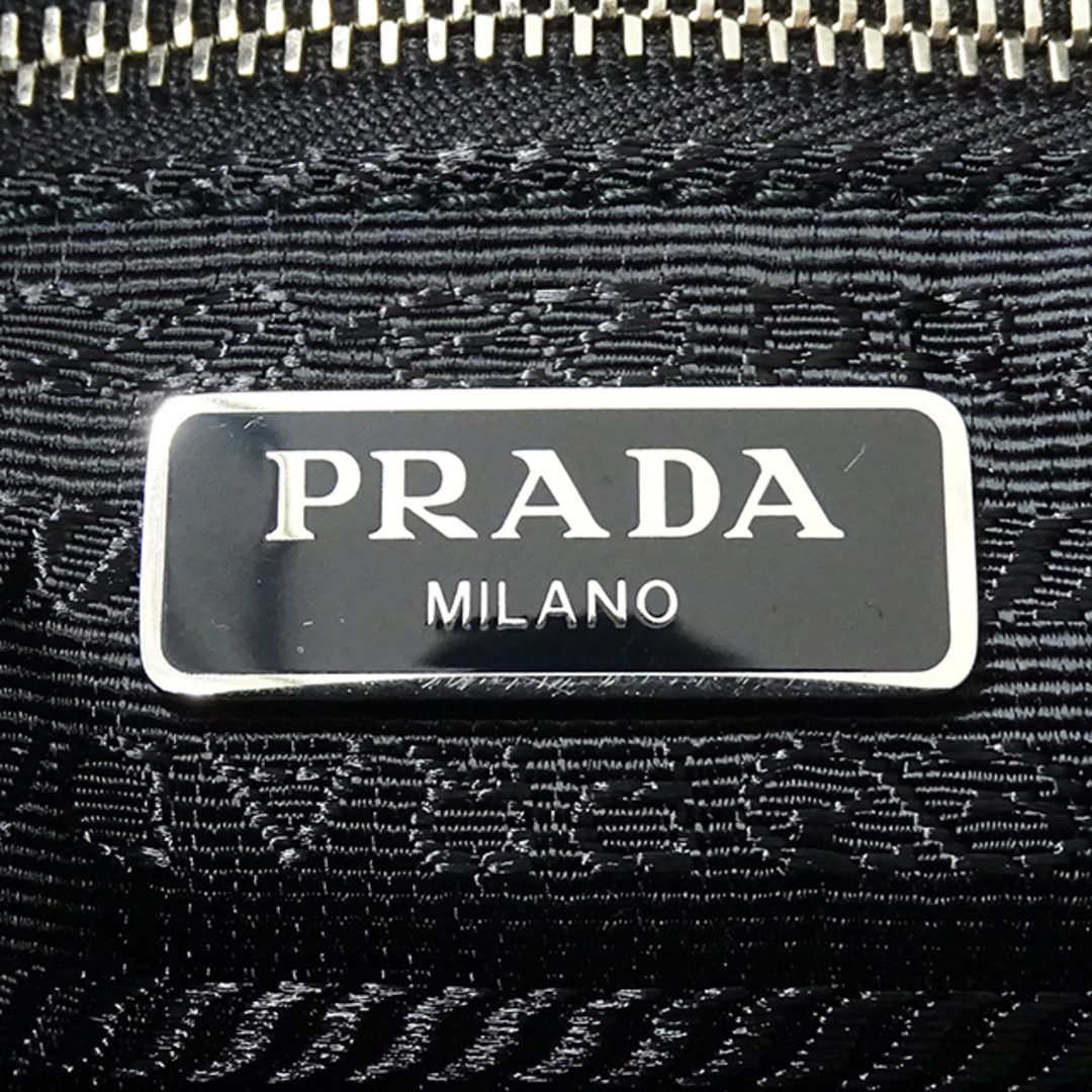 PRADA(プラダ)のプラダ PRADA バッグ レディース ブランド ハンドバッグ ショルダーバッグ 2way ブラック 1BH026 キルティング 小さめ 肩がけ シルバー金具 黒 おしゃれ 【中古】 レディースのバッグ(ハンドバッグ)の商品写真