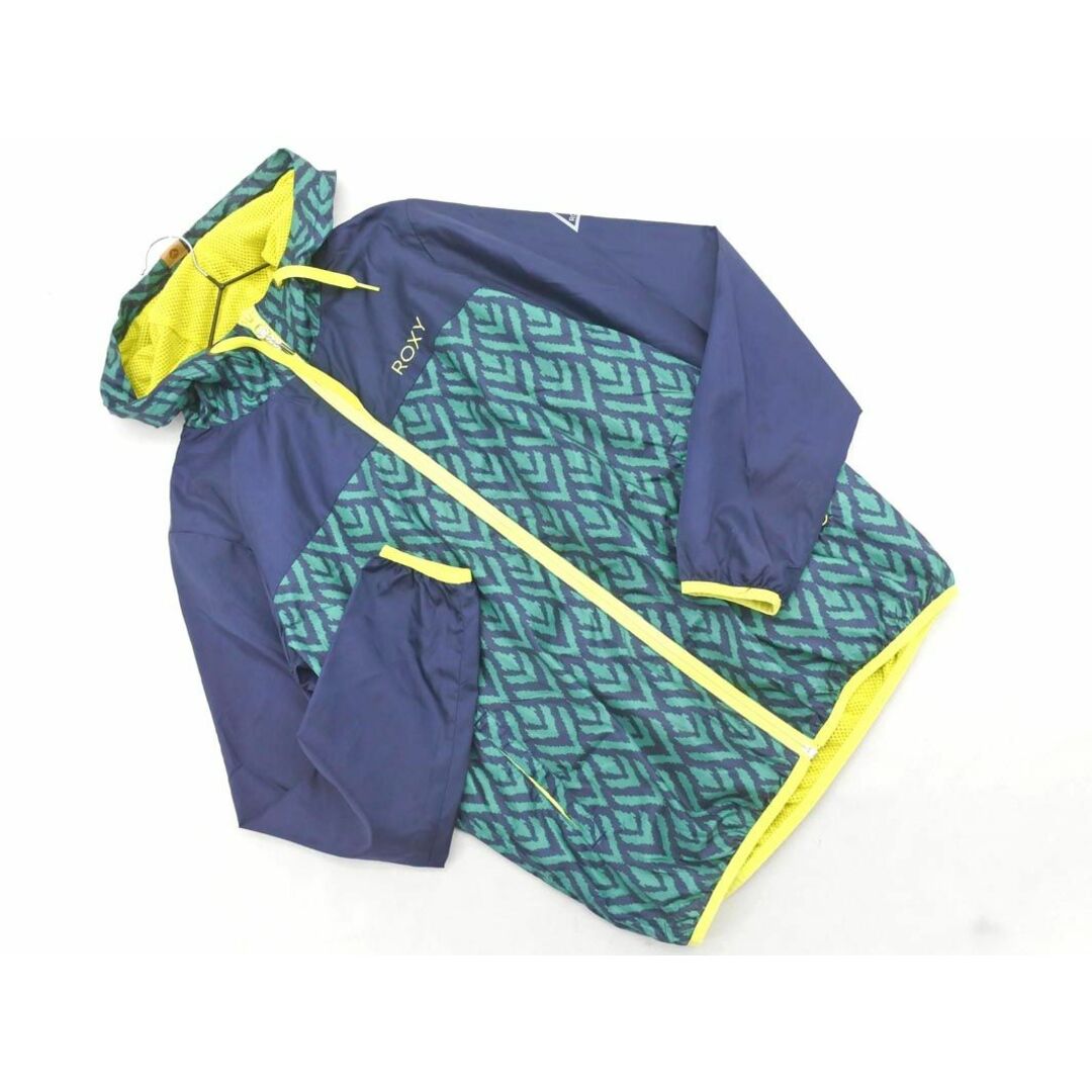 Roxy(ロキシー)のROXY ロキシー 幾何学模様 ウィンドブレーカー ジャケット sizeM/緑ｘ紺 ■◇ レディース レディースのジャケット/アウター(その他)の商品写真