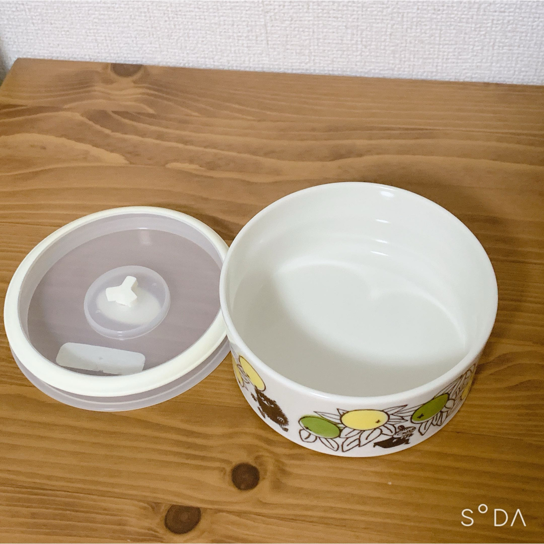 ムーミン雑貨　食器　密閉容器　保存容器2個セット　陶器タッパー　食器 インテリア/住まい/日用品のキッチン/食器(容器)の商品写真