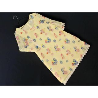 ジョイアス(Joias)のJoias ジョイアス シフォン 花柄 ワンピース size1/黄 ■◇ レディース(ミニワンピース)