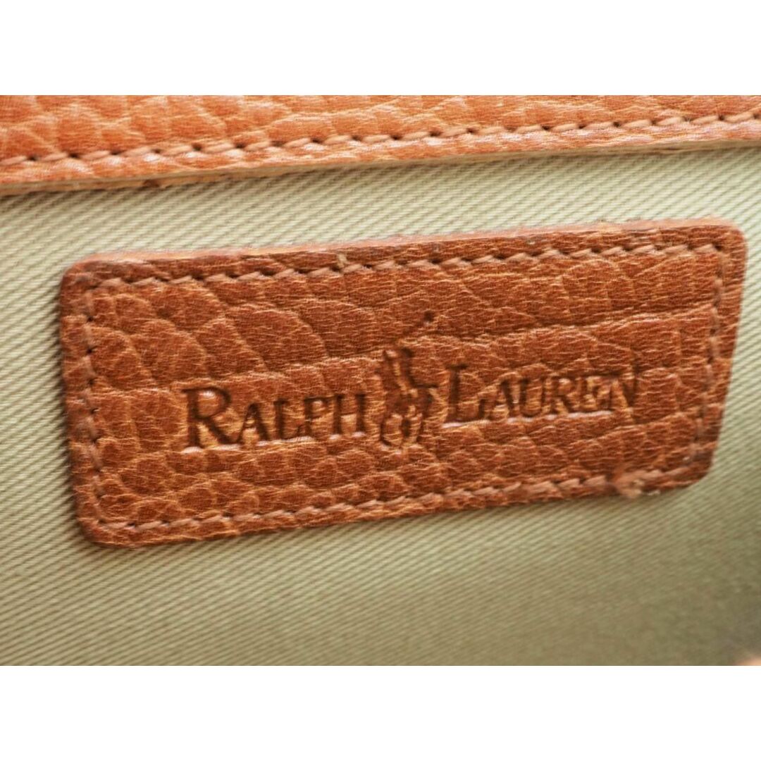 Ralph Lauren(ラルフローレン)のRalph Lauren ラルフローレン 本革 レザー セカンド クラッチ バッグ 茶 ■■ レディース レディースのバッグ(クラッチバッグ)の商品写真