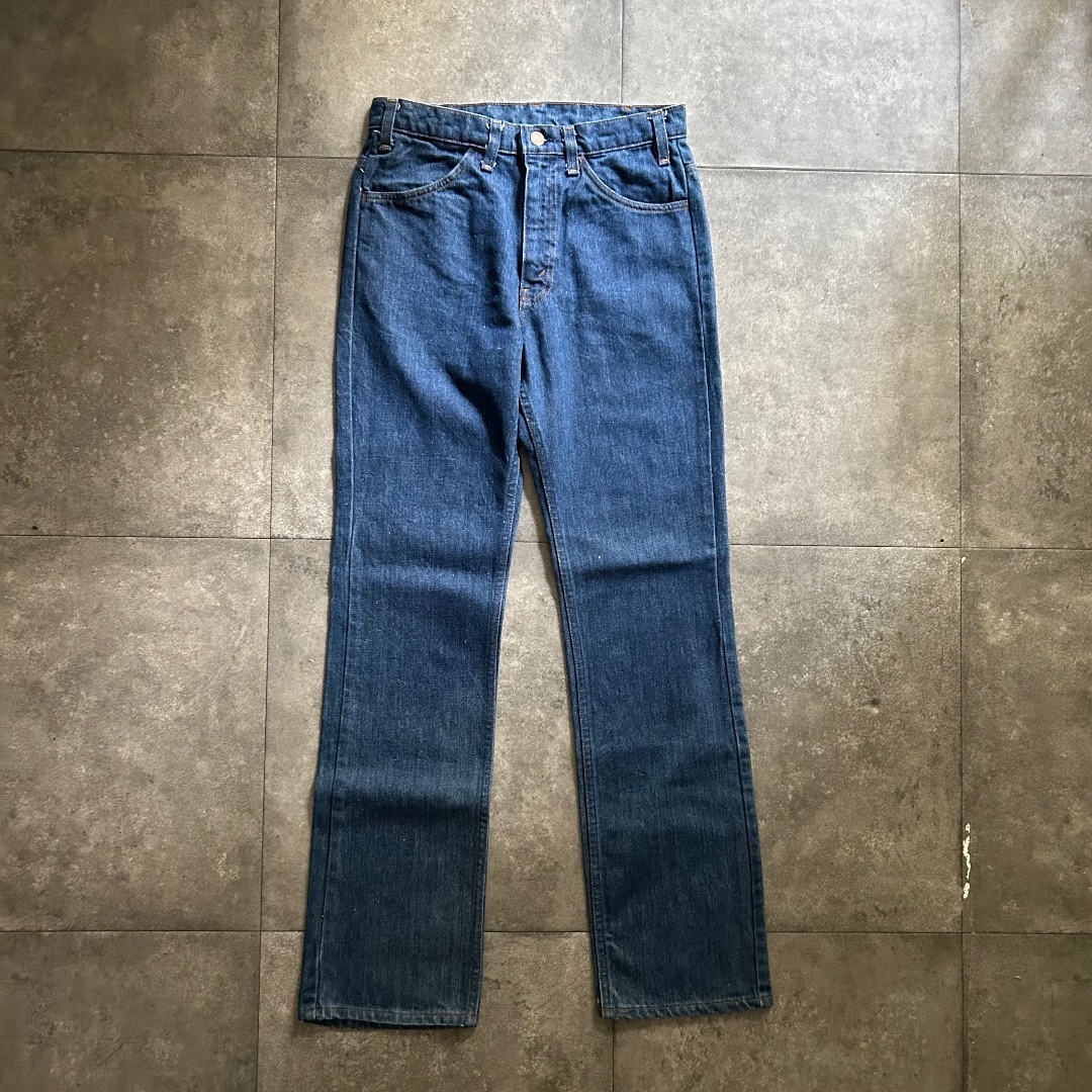 70s unknown フレアデニムパンツ USA製 濃紺 31×32相当