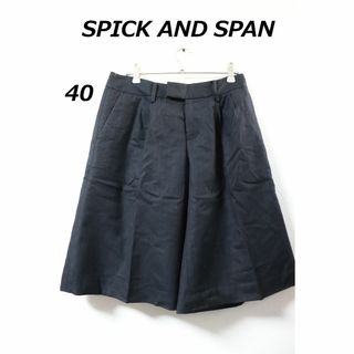 スピックアンドスパンノーブル(Spick and Span Noble)のプロフ必読SPICK AND SPANピンストライプハーフパンツ/良品高品質40(ハーフパンツ)