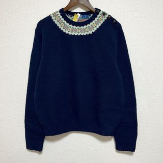 ラルフローレン(Ralph Lauren)の★ラルフローレン ハンドニット ニット ショルダーボタン ラムウール カシミヤ混(ニット/セーター)