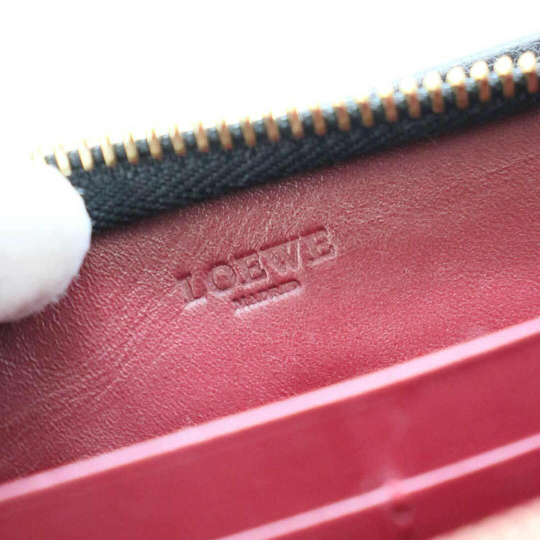 LOEWE(ロエベ)のLOEWE ロエベ ロゴエンボスラウンドジップウォレット ブラック レディースのファッション小物(財布)の商品写真