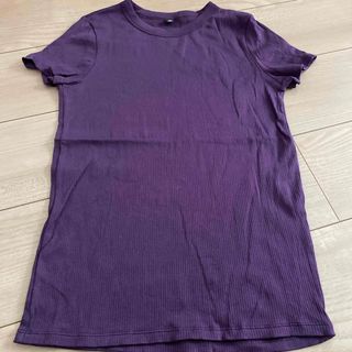 ユニクロ(UNIQLO)のユニクロ　スーピマコットン　リブクルーネックT(Tシャツ(半袖/袖なし))