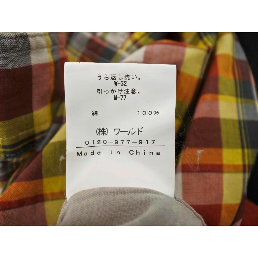 BOYCOTT(ボイコット)のBOYCOTT ボイコット チェック シャツ size12/赤ｘ黄 ■◇ メンズ メンズのトップス(シャツ)の商品写真