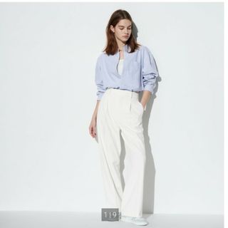 ユニクロ(UNIQLO)のユニクロ タックワイドパンツ ブラック2枚セット(カジュアルパンツ)