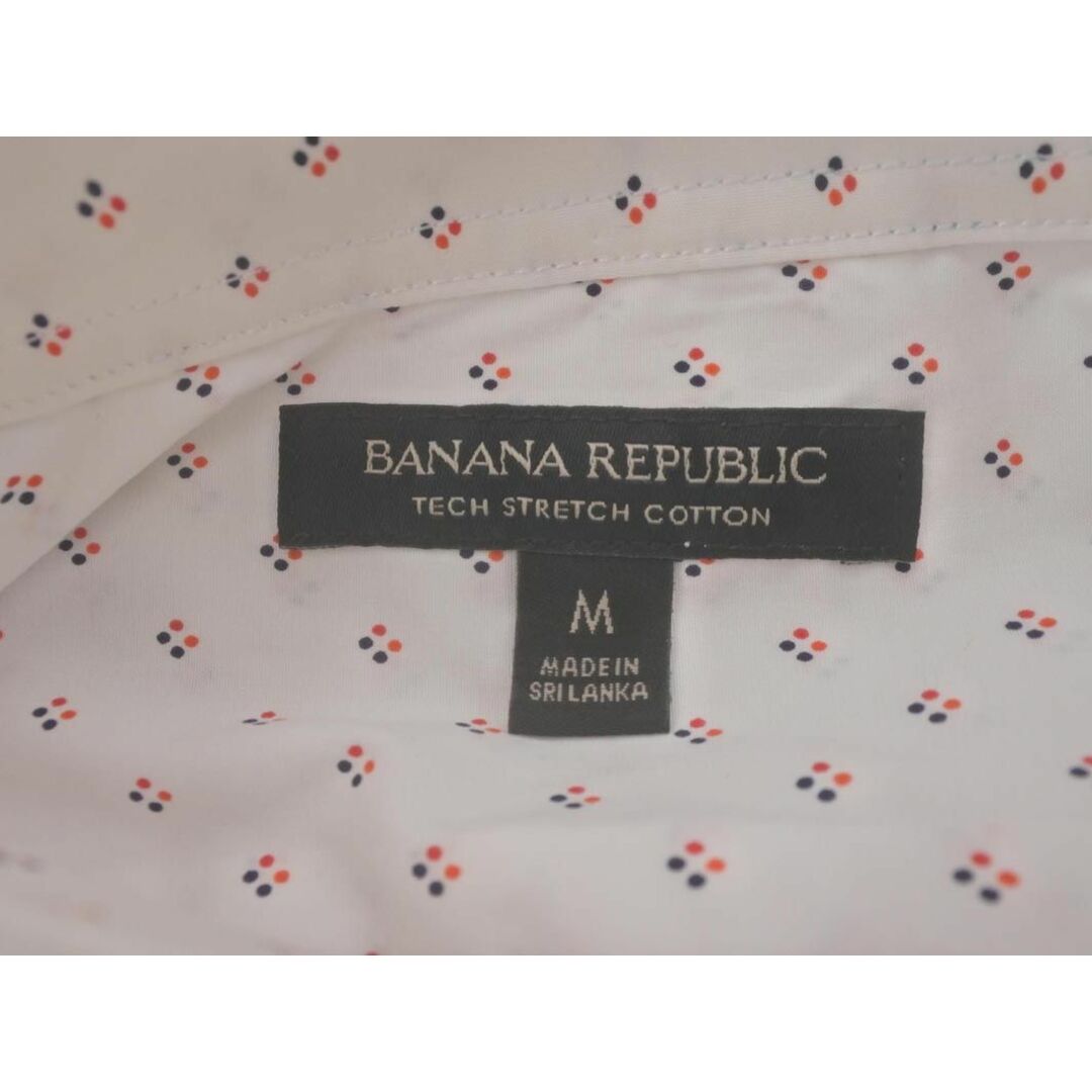 Banana Republic(バナナリパブリック)のBANANA REPUBLIC バナナリパブリック 総柄 ボタンダウン シャツ sizeM/白 ■◇ メンズ メンズのトップス(シャツ)の商品写真