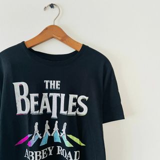 ビートルズ(THE BEATLES)のビートルズ　アビーロード　Tシャツ　半袖　ブラック　Lサイズ 希少 00s(Tシャツ/カットソー(半袖/袖なし))