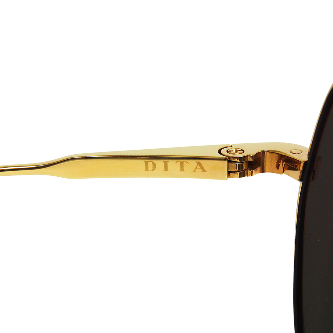 DITA(ディータ)のディータ Flight.004 ティアドロップ 偏光ミラーレンズ サングラス アイウェア チタン ゴールド ブルー 7804-C-18K-POL-61 箱付 DITA（未使用　展示品） メンズのファッション小物(サングラス/メガネ)の商品写真