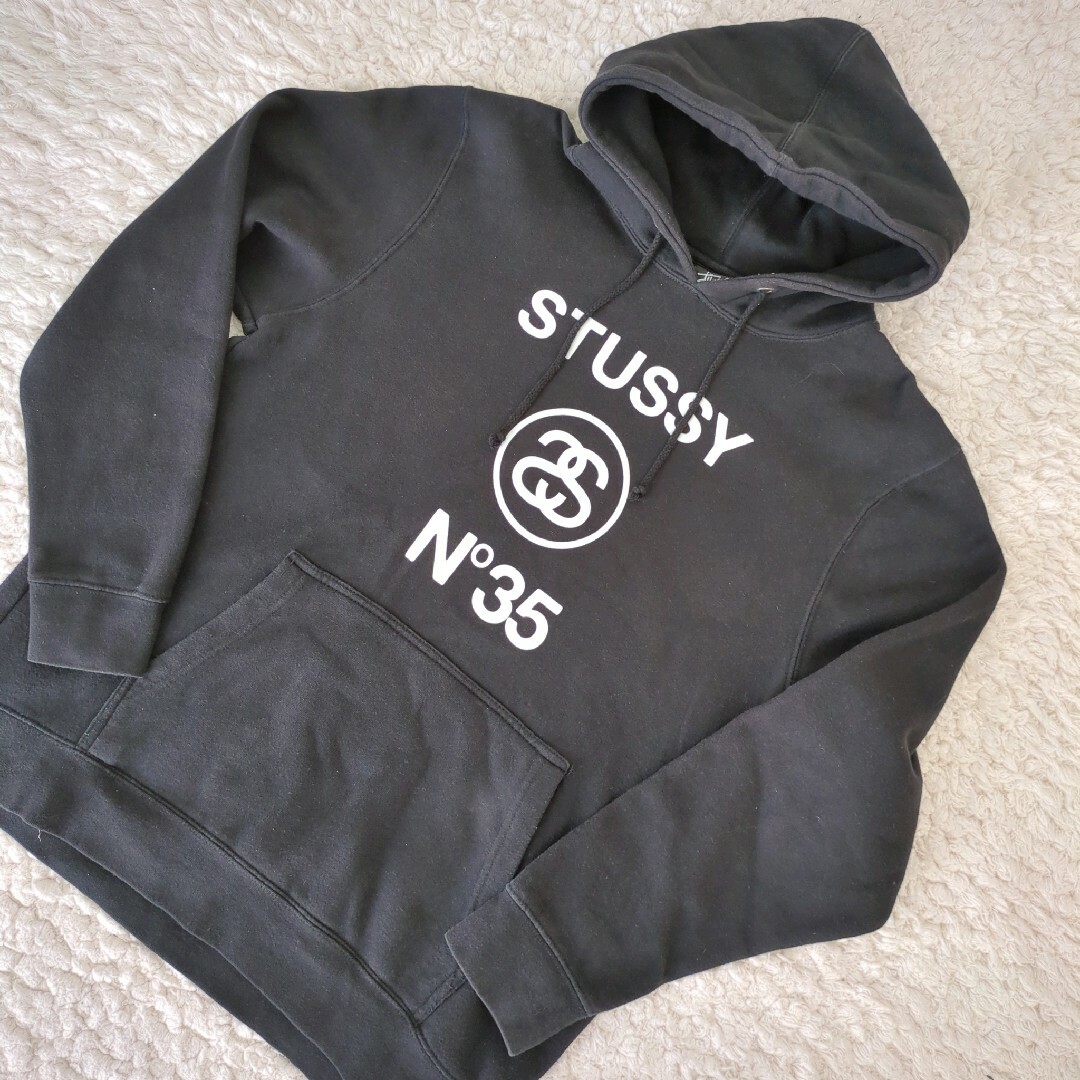 STUSSY - 良品 STUSSY FRAGMENT コラボパーカー ブラック L STUSSY - 良品 STUSSY FRAGMENT コラボパーカー ブラック L