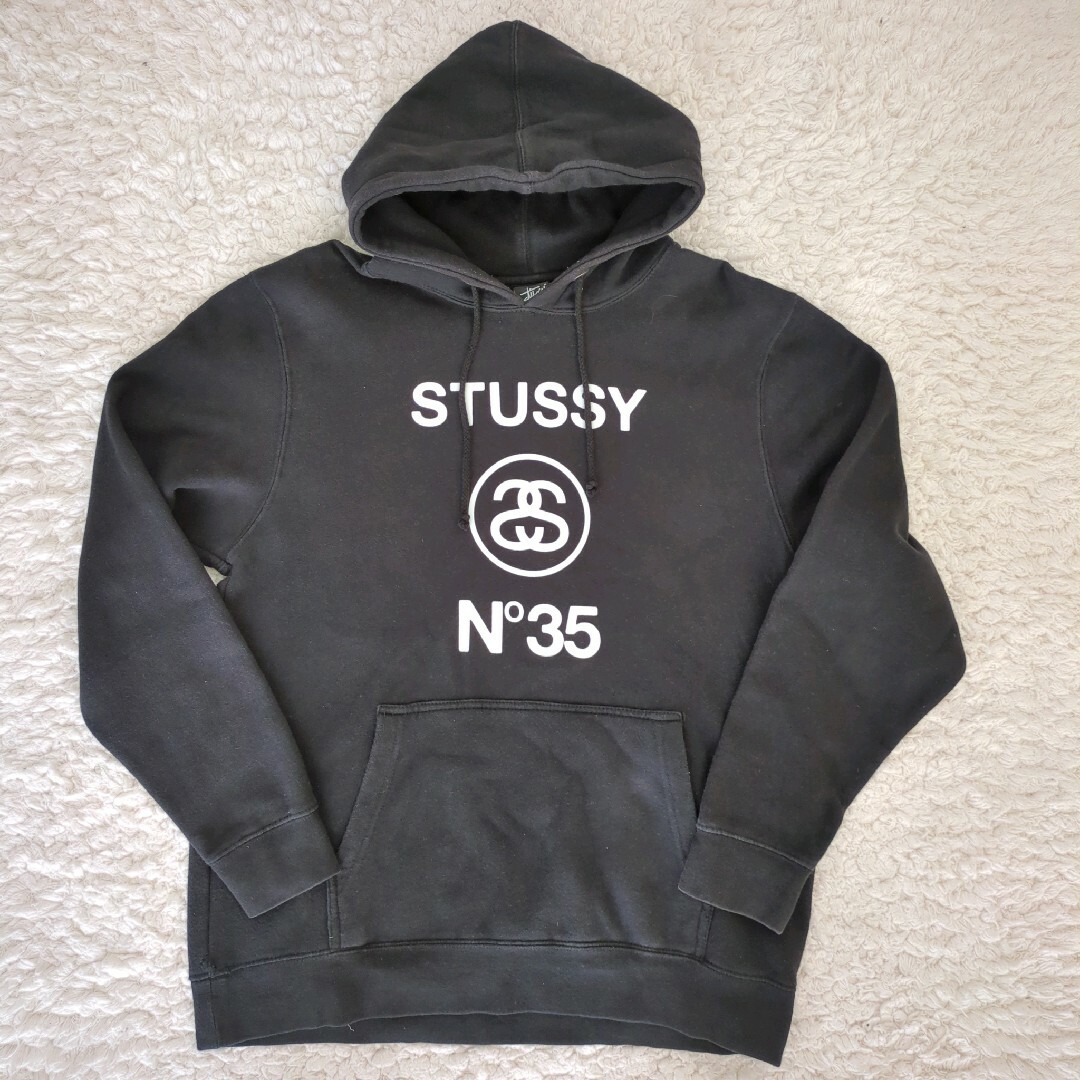 STUSSY - 良品 STUSSY FRAGMENT コラボパーカー ブラック L STUSSY - 良品 STUSSY FRAGMENT コラボパーカー ブラック L