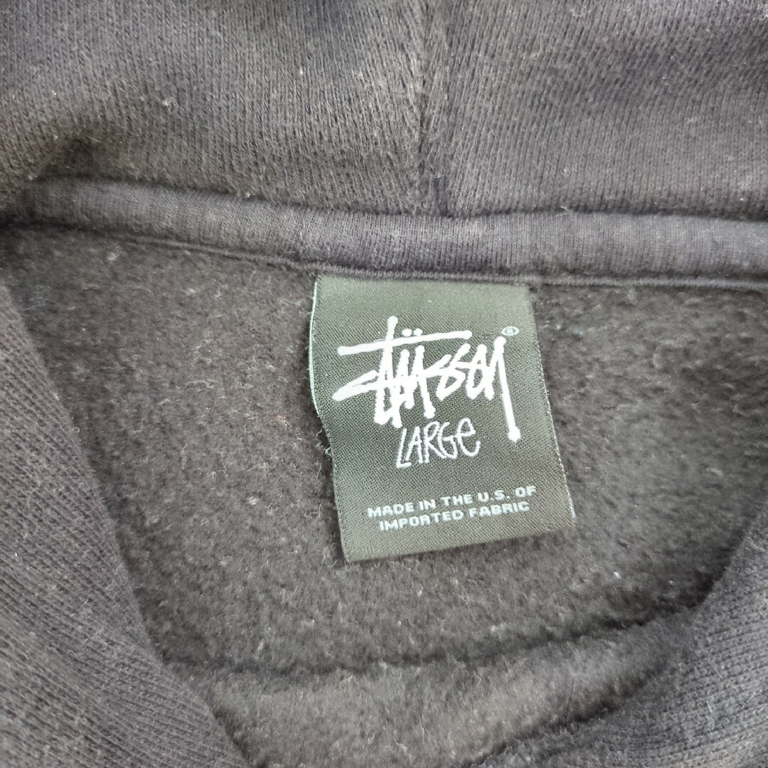 STUSSY - 良品 STUSSY FRAGMENT コラボパーカー ブラック L STUSSY - 良品 STUSSY FRAGMENT コラボパーカー ブラック L