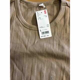 ユニクロ(UNIQLO)の#新品未使用#ユニクロ#レディース#クールネック#Tシャツ#2枚組#M.L(Tシャツ(半袖/袖なし))