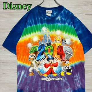 ディズニー(Disney)の【入手困難】ディズニー　Tシャツ　Lサイズ　タイダイ　キャラクター　海外輸入(Tシャツ/カットソー(半袖/袖なし))