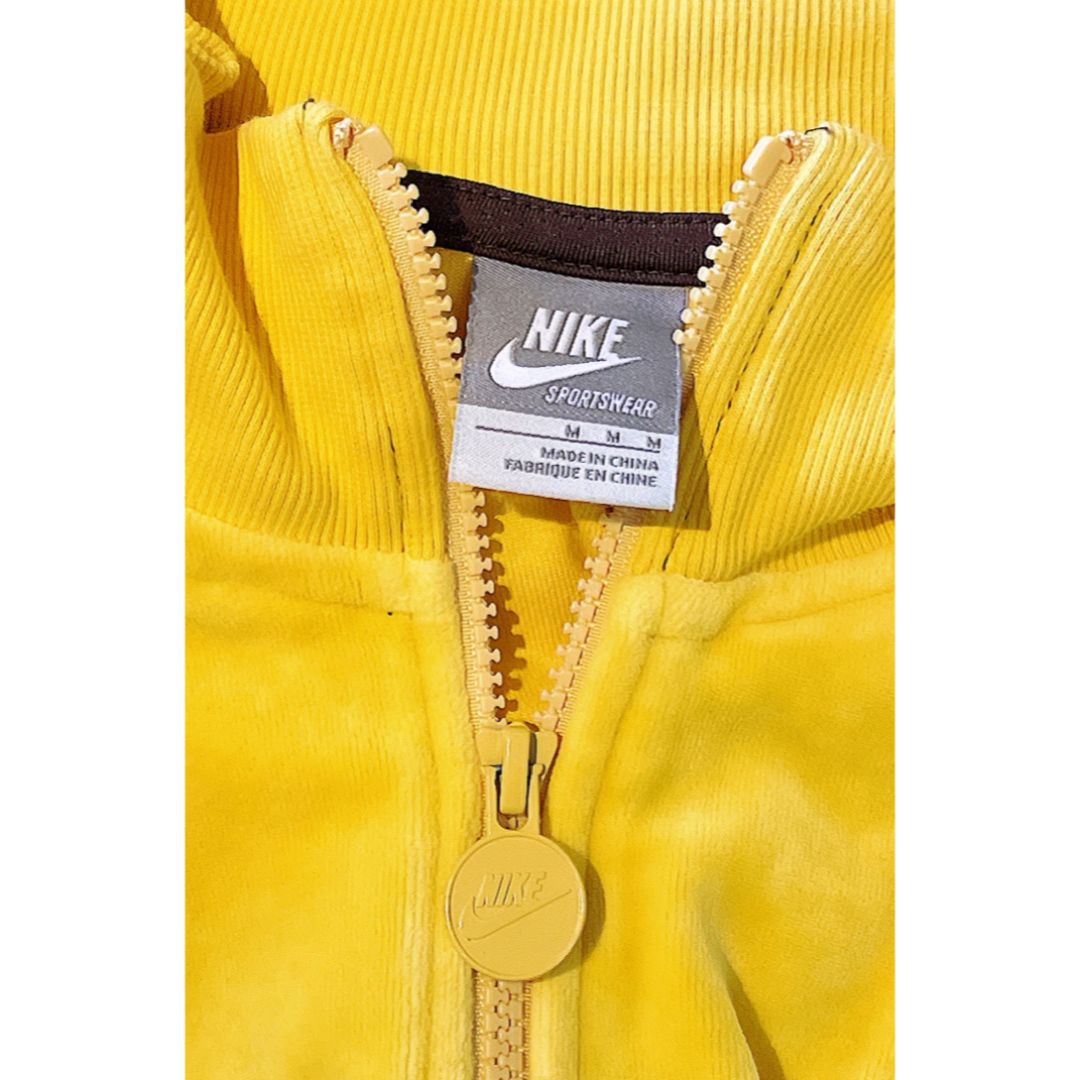 NIKE(ナイキ)のナイキ NIKE ベロア ジャージ ブルゾン ジャケット 黄色 トレーナー 別珍 メンズのトップス(ジャージ)の商品写真