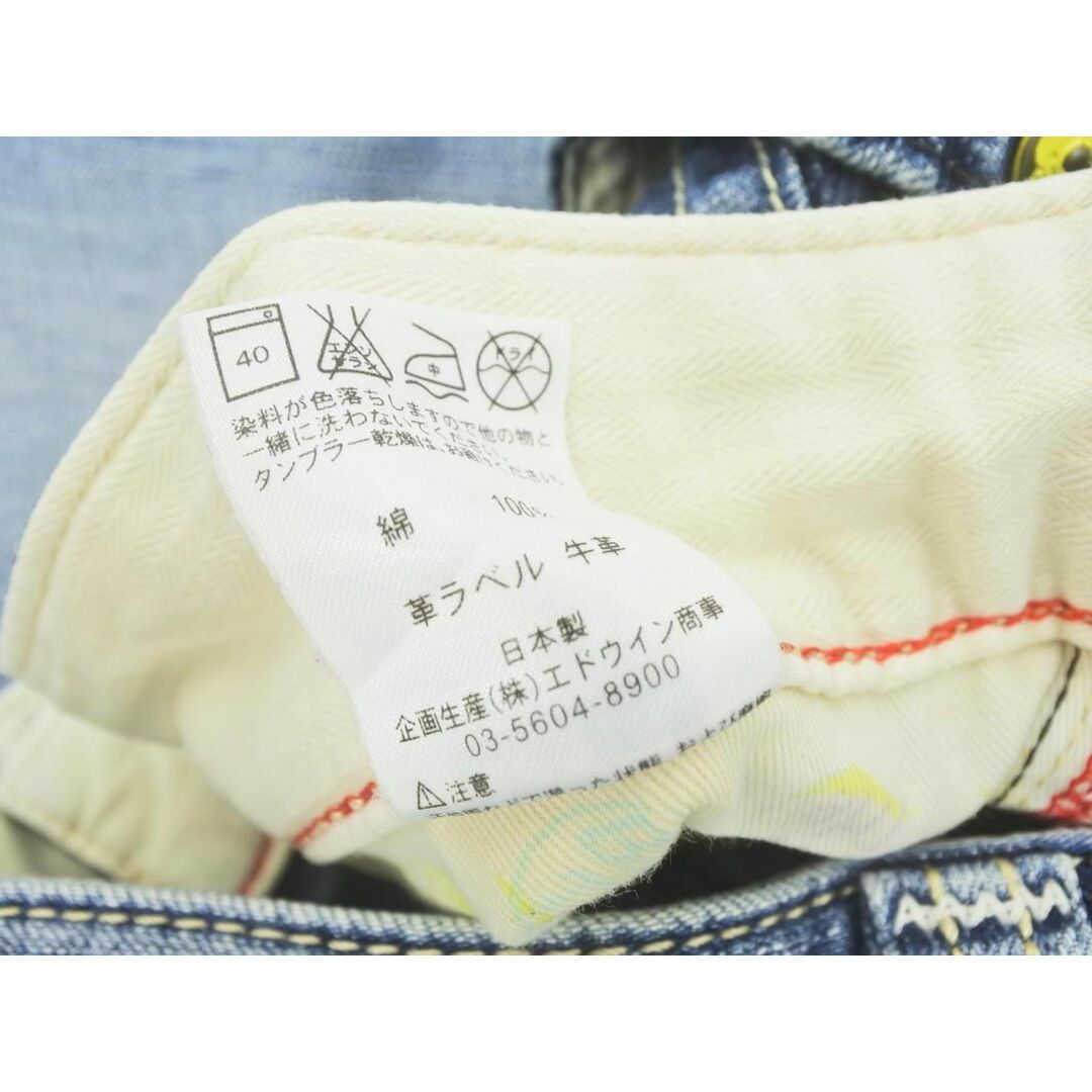 EDWIN(エドウィン)のEDWIN エドウィン 503 Blue Trip USED加工 クロップド デニムパンツ sizeS/青 ■■ レディース レディースのパンツ(デニム/ジーンズ)の商品写真