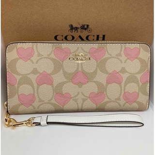 コーチ(COACH)のコーチ 長財布CQ147 ☆最新作　ハートプリント(財布)