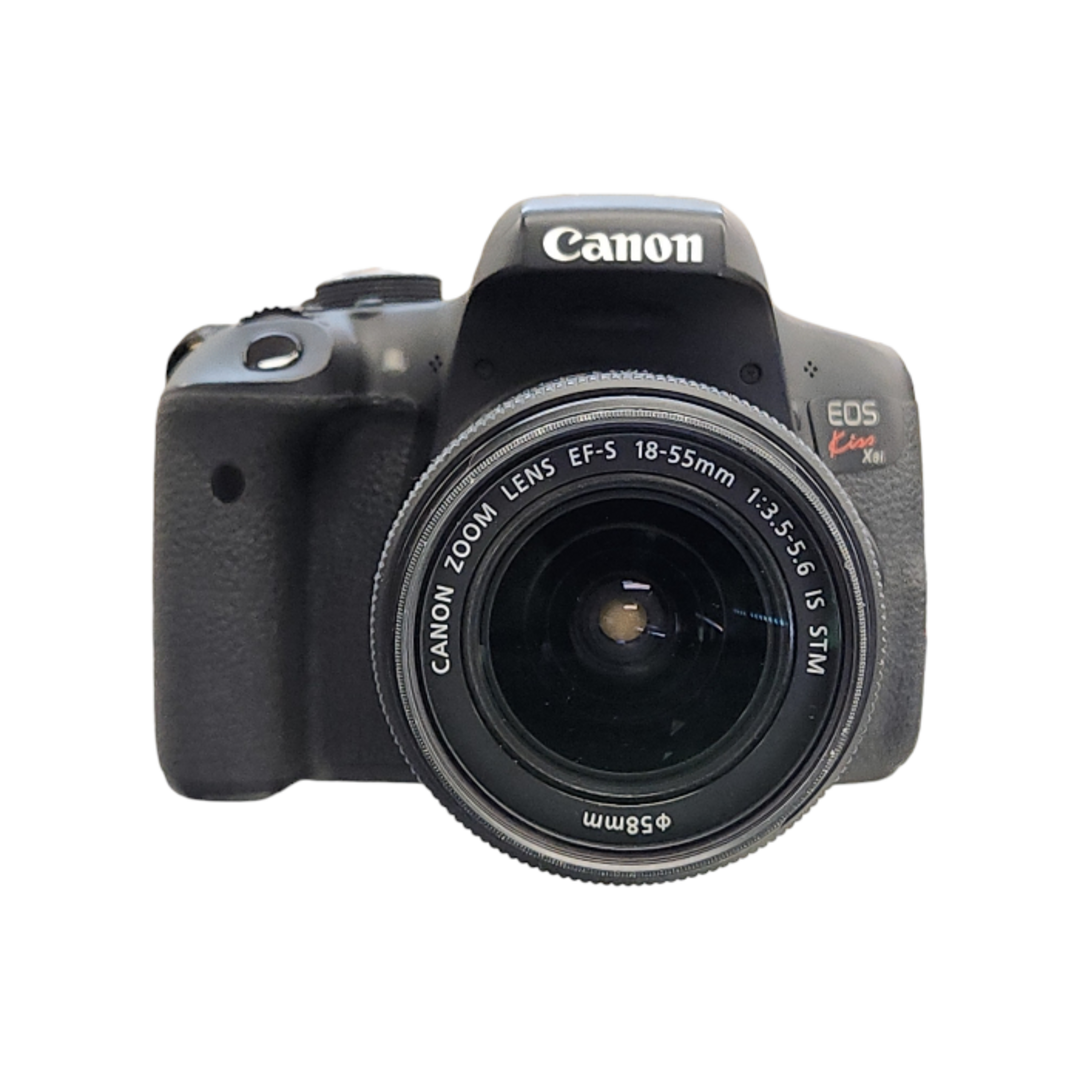 Canon(キヤノン)のCanon キヤノン EOS kiss X8i レンズキット AFデジタル一眼レフカメラ ブラック 2420万画素 中古 T1 スマホ/家電/カメラのカメラ(デジタル一眼)の商品写真