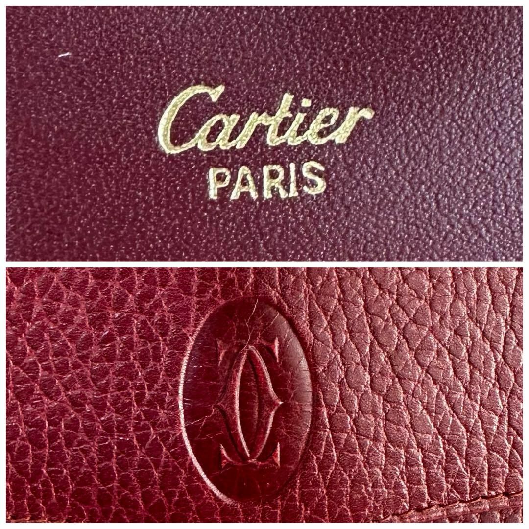 Cartier(カルティエ)のカルティエ Cartier フラットケース カードケース レザー ダークレッド レディースのファッション小物(ポーチ)の商品写真