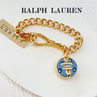 ラルフローレン(Ralph Lauren)のR510/RALPH LAUREN/希少/ネイビーエナメル南京錠ブレスレット(ブレスレット/バングル)