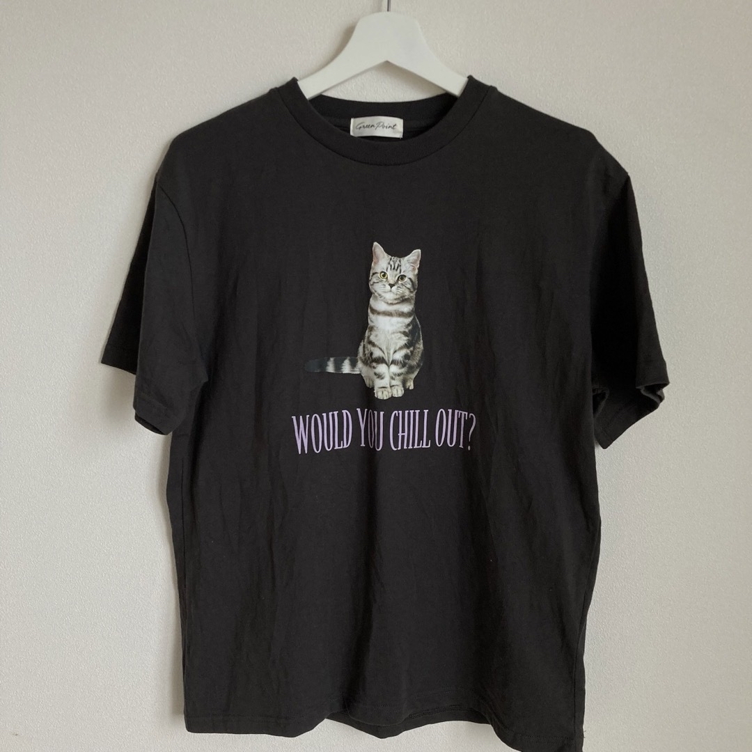 レディース猫プリントTシャツ レディースのトップス(Tシャツ(半袖/袖なし))の商品写真