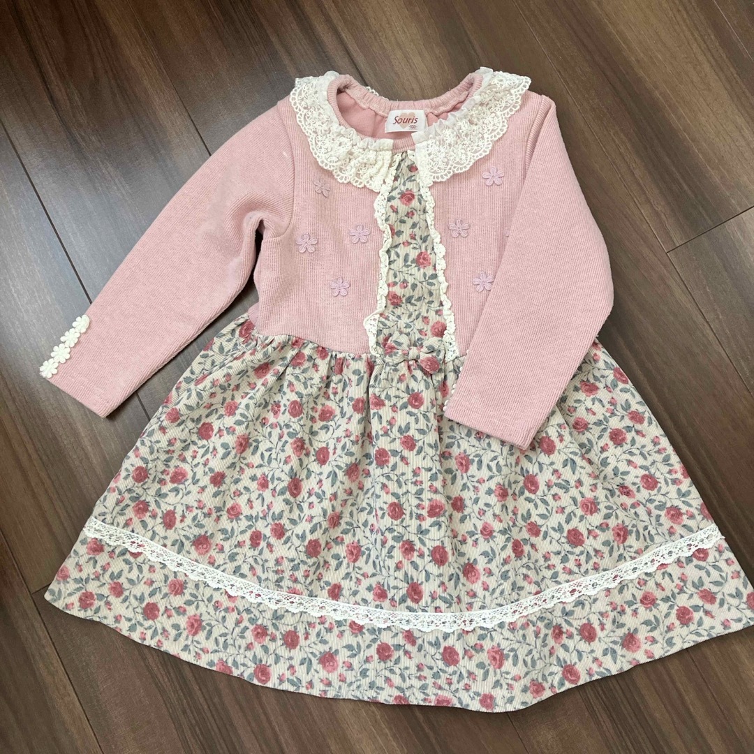 Souris(スーリー)のスーリー ワンピース 100 キッズ/ベビー/マタニティのキッズ服女の子用(90cm~)(ワンピース)の商品写真