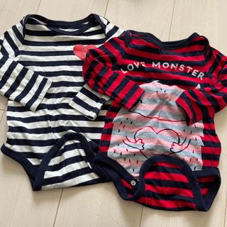 ベビーギャップ(babyGAP)のbaby GAPロンパース2組セット(ロンパース)