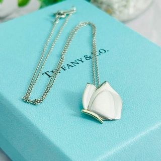 ティファニー(Tiffany & Co.)のTiffany ティファニー　ネックレス　コンビ　バタフライ　蝶　k18(ネックレス)