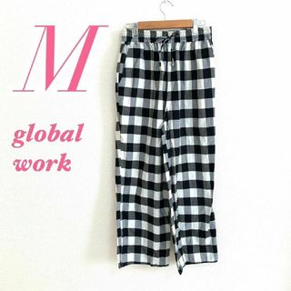 グローバルワーク(GLOBAL WORK)のGLOBAL WORK グローバルワーク レディース M ワイドパンツ ギンガム(カジュアルパンツ)