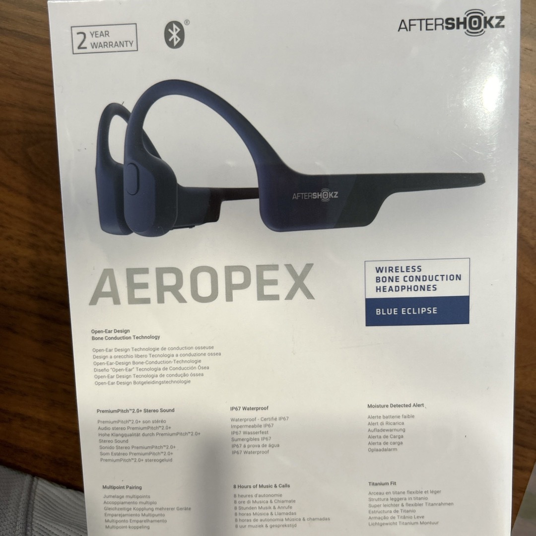 AFTERSHOKZ(アフターショックス)のAftershokz Aeropex BlueEclipse スマホ/家電/カメラのオーディオ機器(ヘッドフォン/イヤフォン)の商品写真