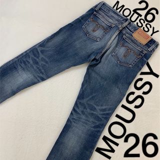 マウジー(moussy)の【希少】 MOUSSY デニム 26 ローライズ イエローステッチ 26inch(デニム/ジーンズ)