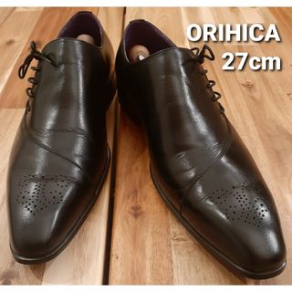 ORIHICA - オリヒカ　サイドレースシューズ　メダリオン　ブラック　27cm