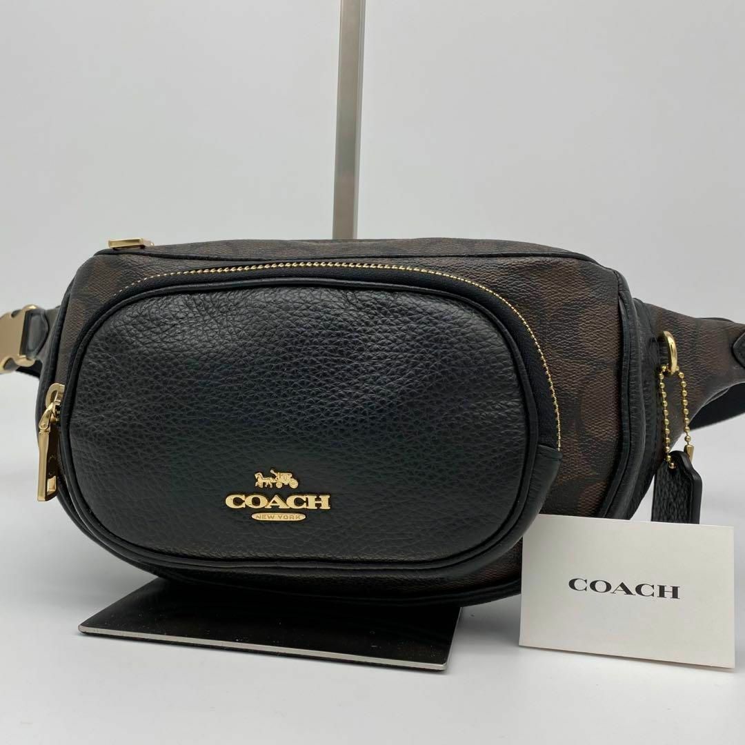 COACH(コーチ)の【美品】coach シグネチャー　男女兼用　ユニセックス　ボディバッグ　肩掛け メンズのバッグ(ウエストポーチ)の商品写真