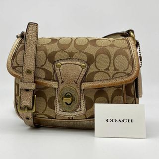 コーチ(COACH)の【coach】ターンロック　シグネチャー　ショルダー　クロスバッグ　キャンバス(ショルダーバッグ)