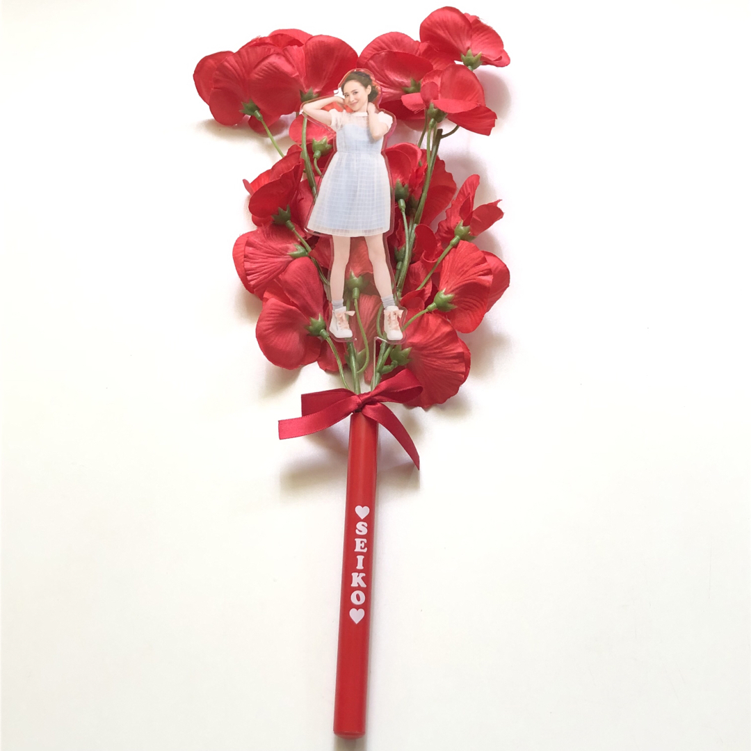 【レア】松田聖子　赤いスイートピースティック　グッズ エンタメ/ホビーのタレントグッズ(アイドルグッズ)の商品写真