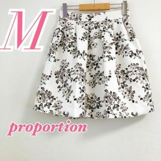 PROPORTION BODY DRESSING - プロポーションボディドレッシング　フレアスカート　M　花柄　ガーリー　ひざ丈